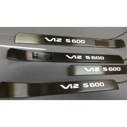 EXCLUSIVE DOOR LED SILL PLATES FOR MERCEDES S-Class W221 WITH ILLUMINATION