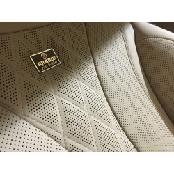 EXCLUSIVE HANDMADE LOGO IN THE CAR SEAT FOR TESLA