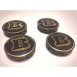 EXCLUSIVE HANDMADE WHEEL CAPS covered in GOLD 24 CARAT for BRABUS