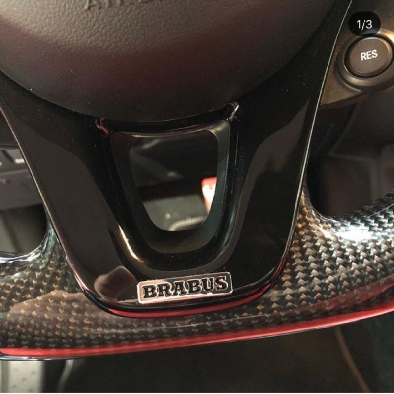 EXCLUSIVE LOGO IN THE STEERING WHEEL style BRABUS for MERCEDES-BENZ and SMART