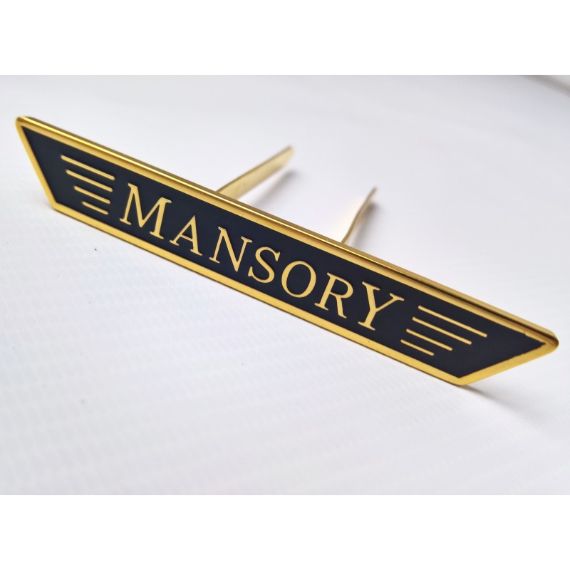 EXCLUSIVE HANDMADE LOGO IN THE CAR SEAT FOR MANSORY