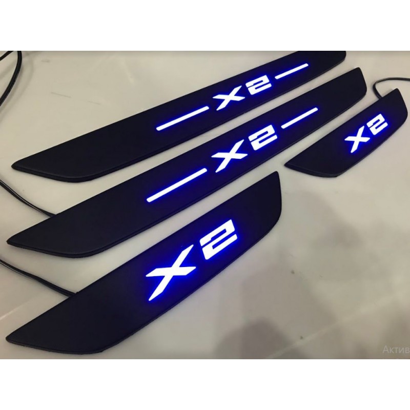 EXCLUSIVE DOOR LED SILL PLATES WITH ILLUMINATION for BMW X2 F39 2017 up