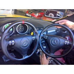 CARBON STEERING WHEEL FOR MERCEDES-BENZ C-CLASS W203 and SLK R171